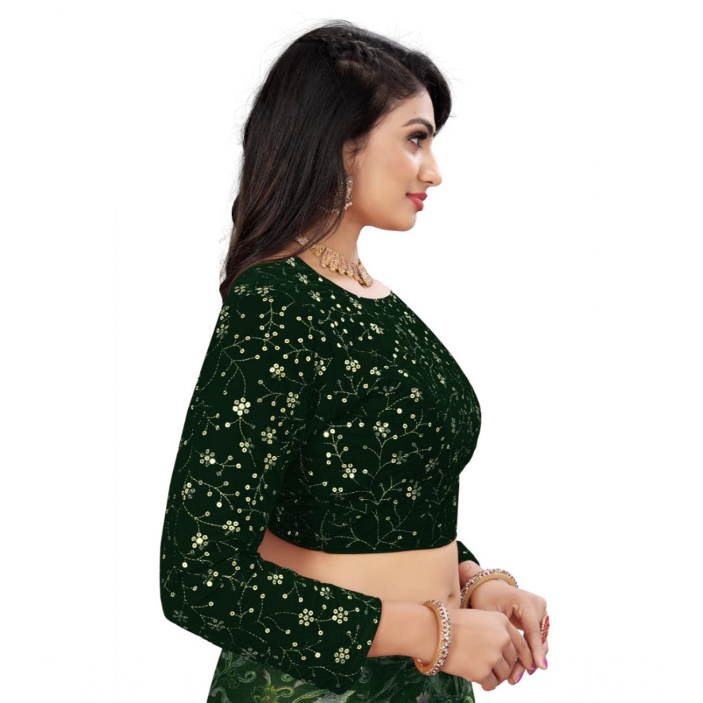  Velvet Embroidery Readymade Blouse