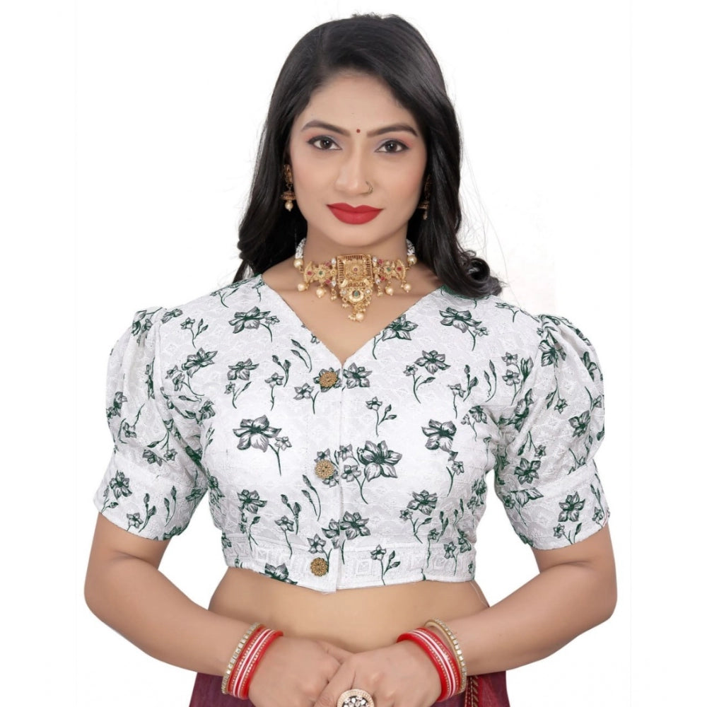  Cotton Blend Floral Readymade Blouse