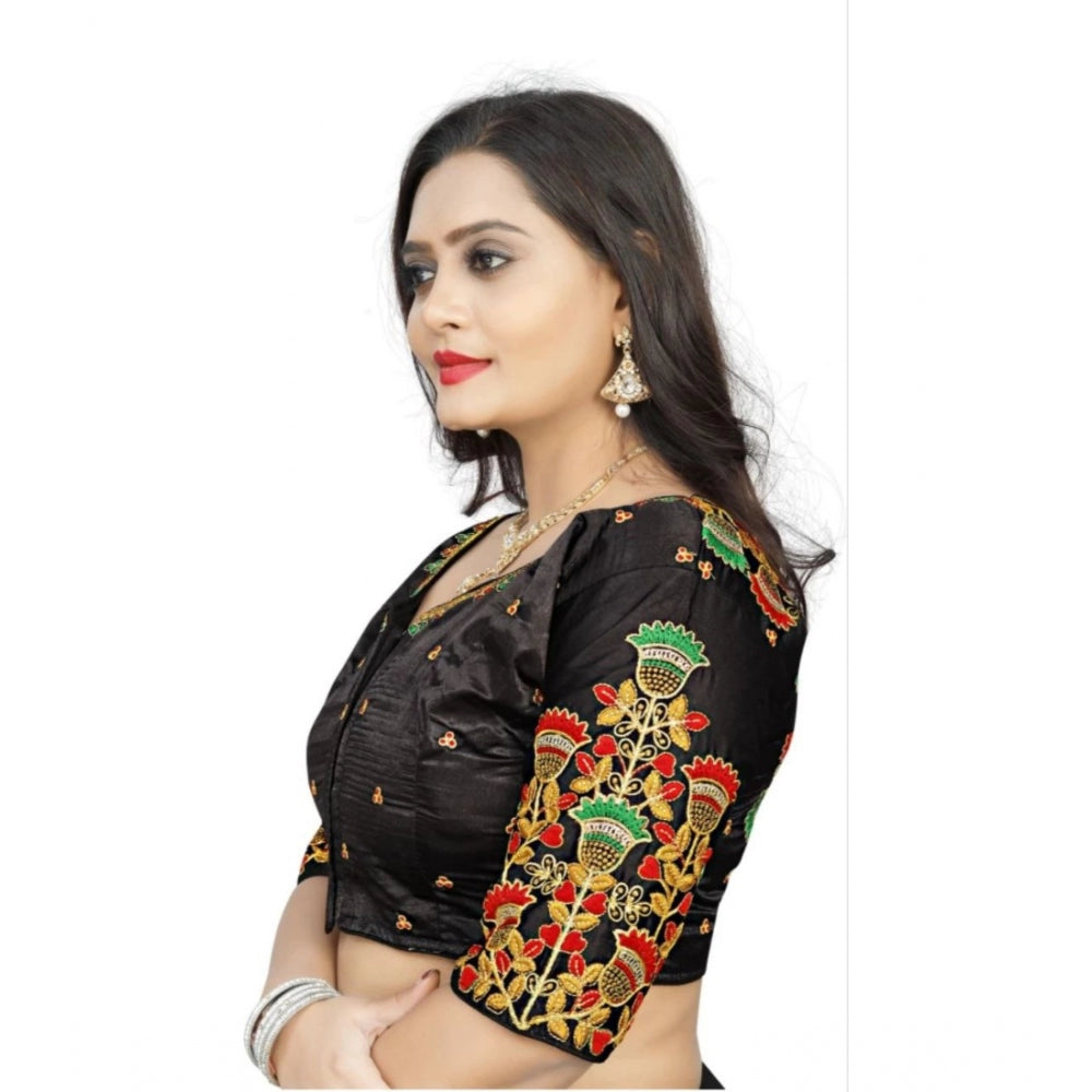  Malai Silk Floral Readymade Blouse