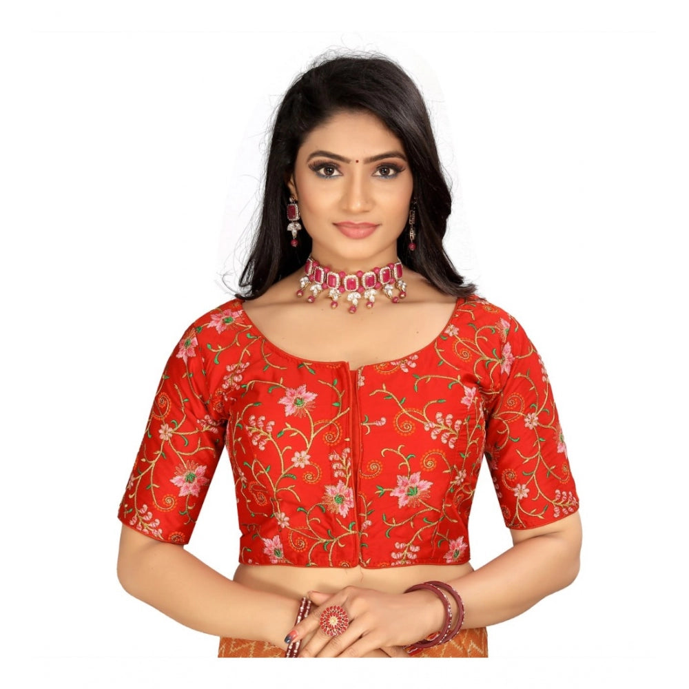  Satin Floral Readymade Blouse