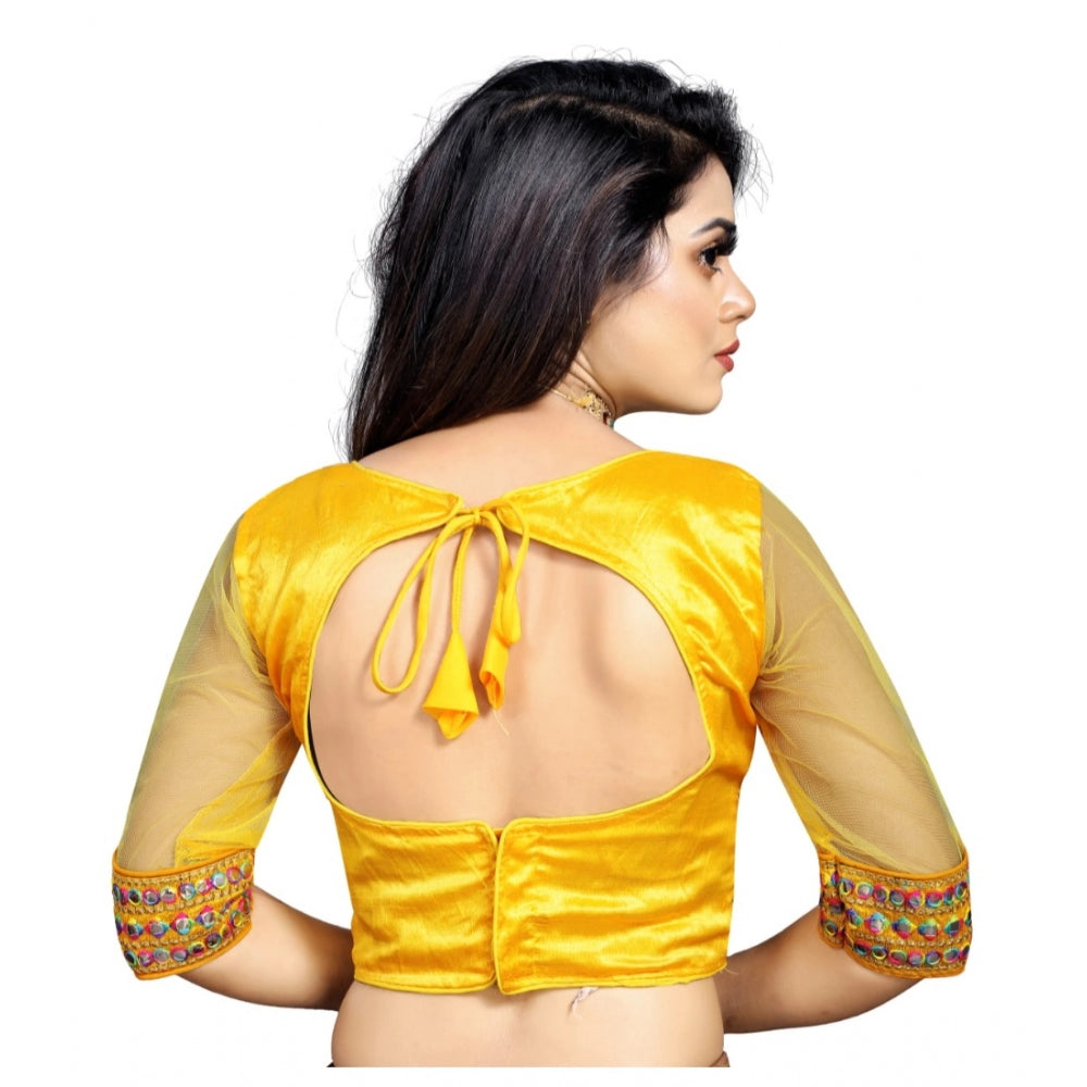  Phantom Silk Embroidery Readymade Blouse