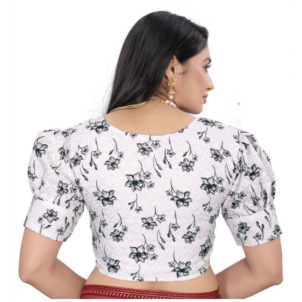  Cotton Blend Floral Readymade Blouse