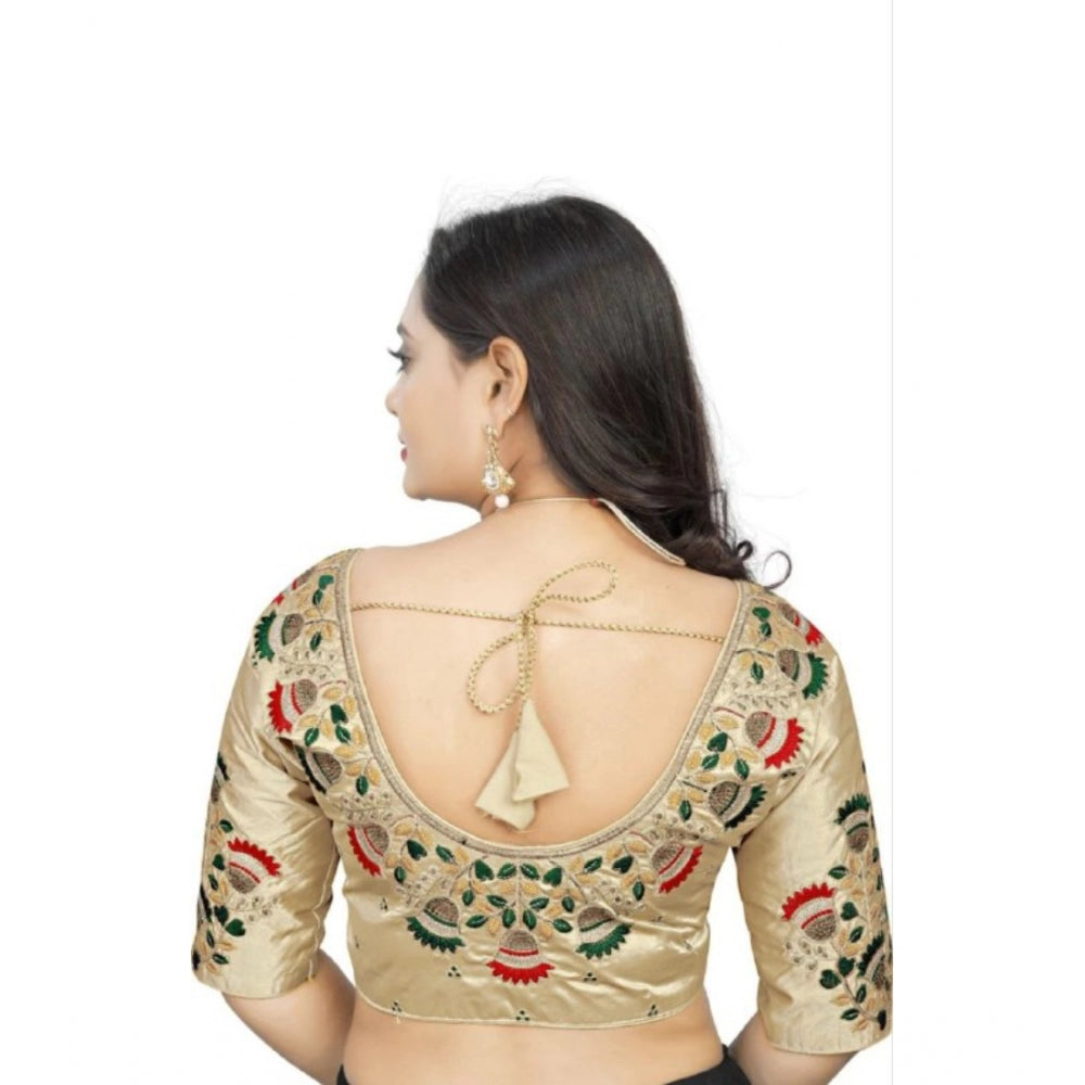  Malai Silk Floral Readymade Blouse