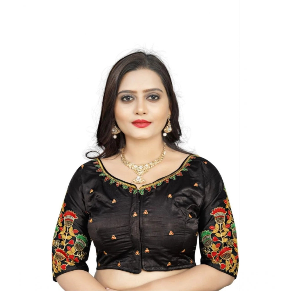  Malai Silk Floral Readymade Blouse