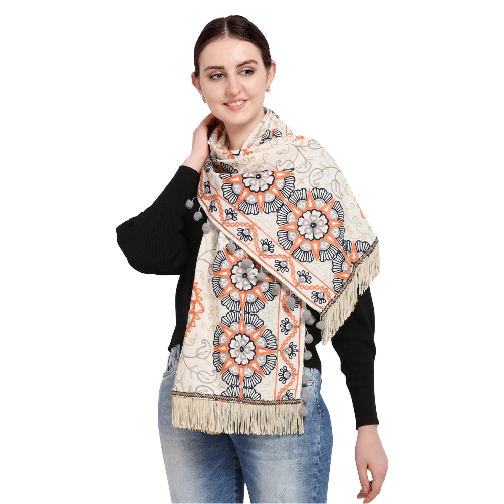 Cotton Embroidered Muffler