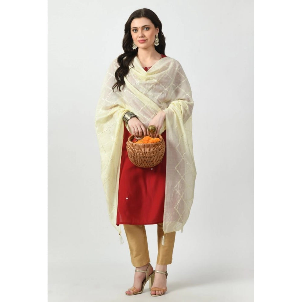 Chanderi Self Degine Dupatta