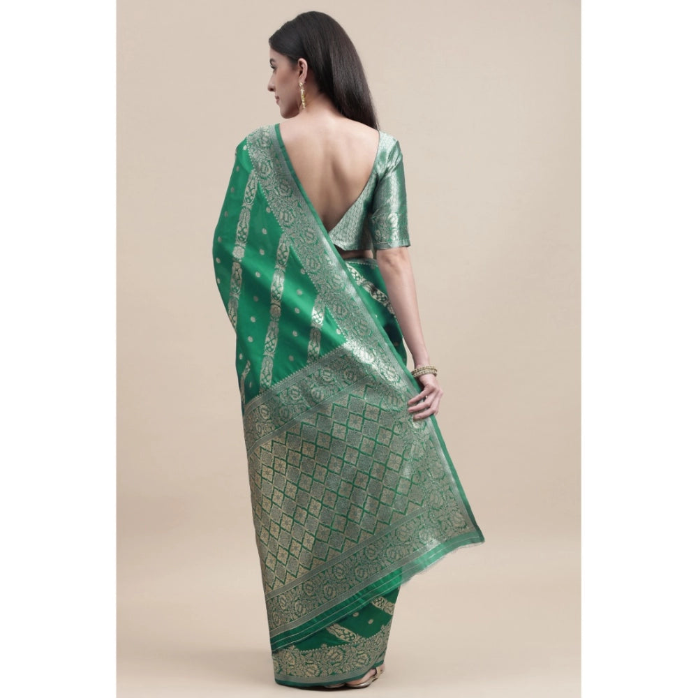 Banarasi Silk Designer Weaving Saree With Unstitched Blouse