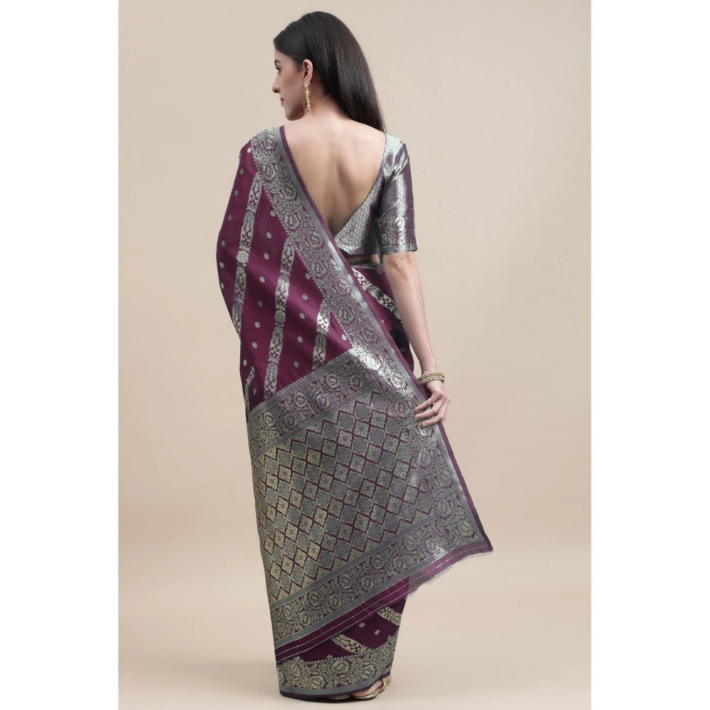 Banarasi Silk Designer Weaving Saree With Unstitched Blouse