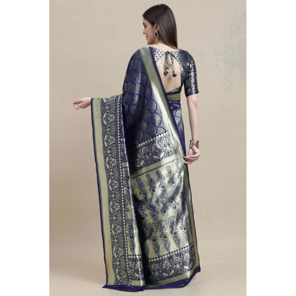 Banarasi Silk Designer Weaving Saree With Unstitched Blouse