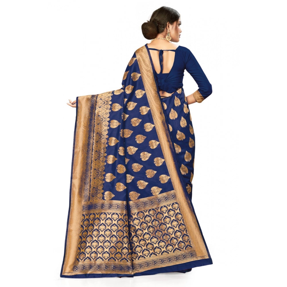 Banarasi Silk Designer Weaving Saree With Unstitched Blouse