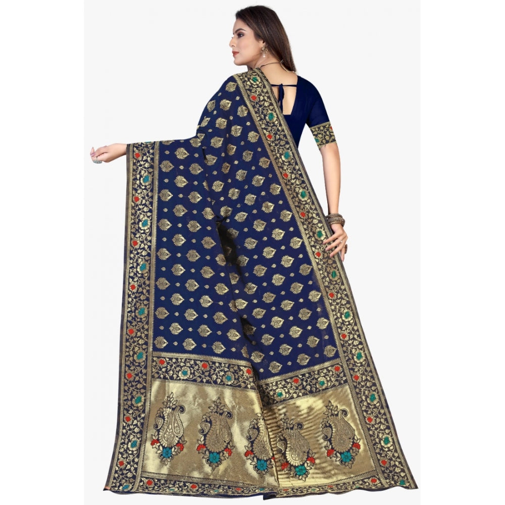 Banarasi Silk Designer Weaving Saree With Unstitched Blouse