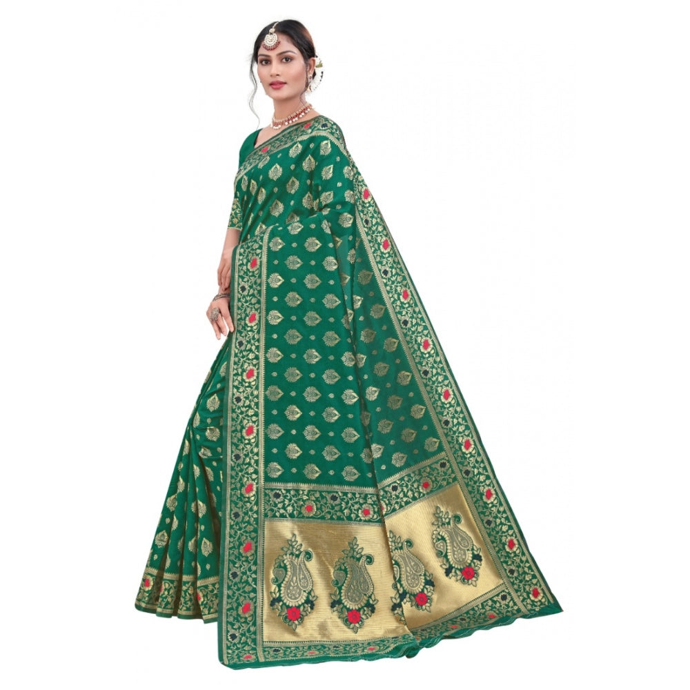 Banarasi Silk Designer Weaving Saree With Unstitched Blouse