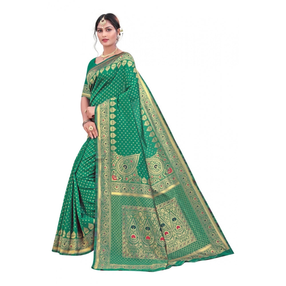 Banarasi Silk Designer Weaving Saree With Unstitched Blouse