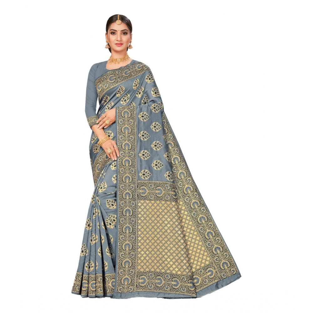 Banarasi Silk Designer Weaving Saree With Unstitched Blouse