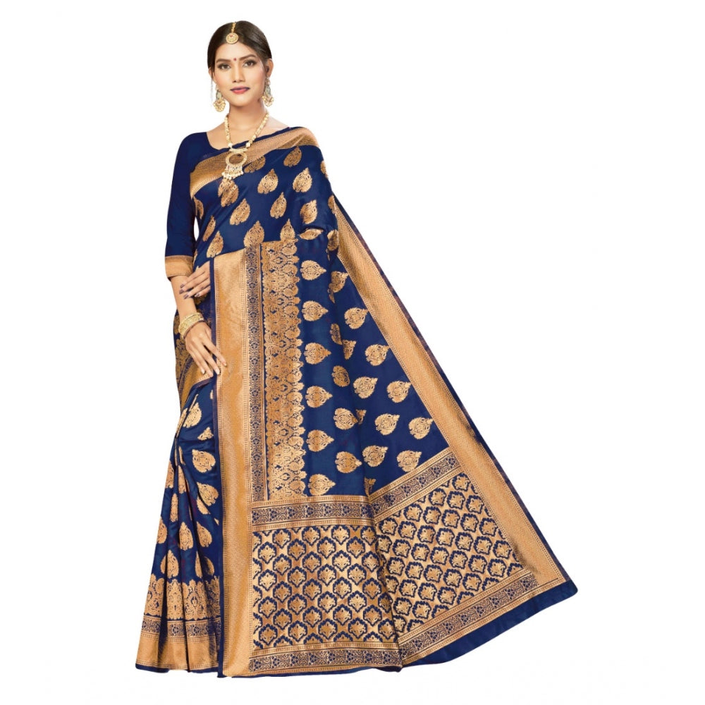 Banarasi Silk Designer Weaving Saree With Unstitched Blouse