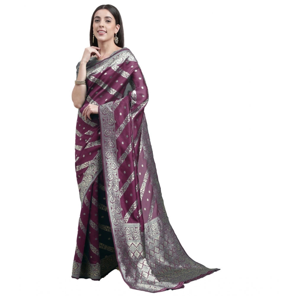 Banarasi Silk Designer Weaving Saree With Unstitched Blouse