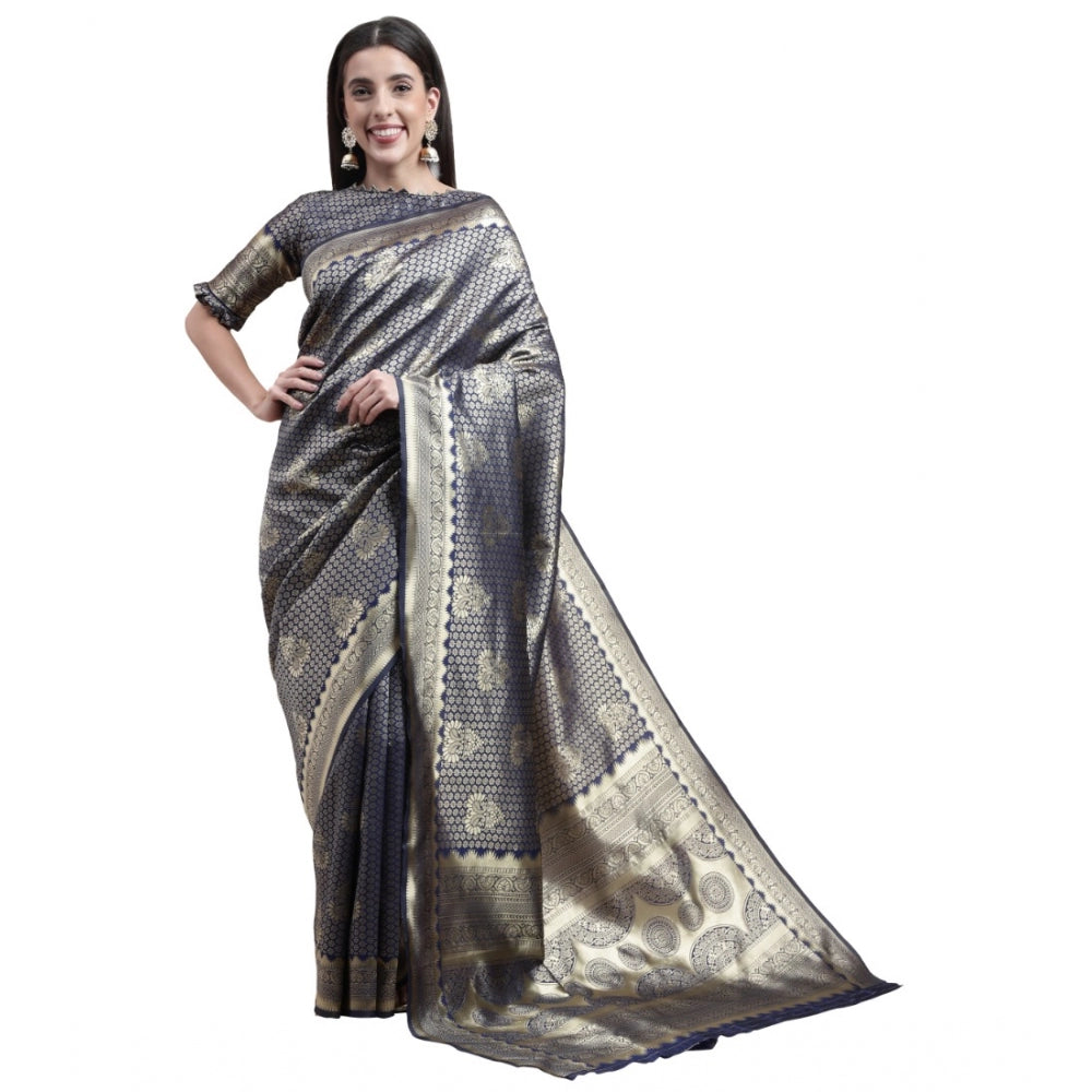 Banarasi Silk Designer Weaving Saree With Unstitched Blouse