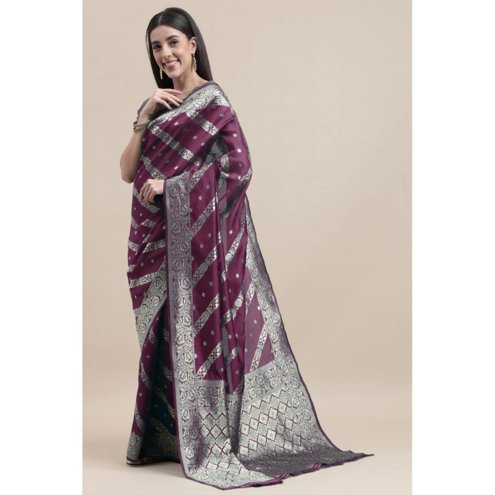 Banarasi Silk Designer Weaving Saree With Unstitched Blouse