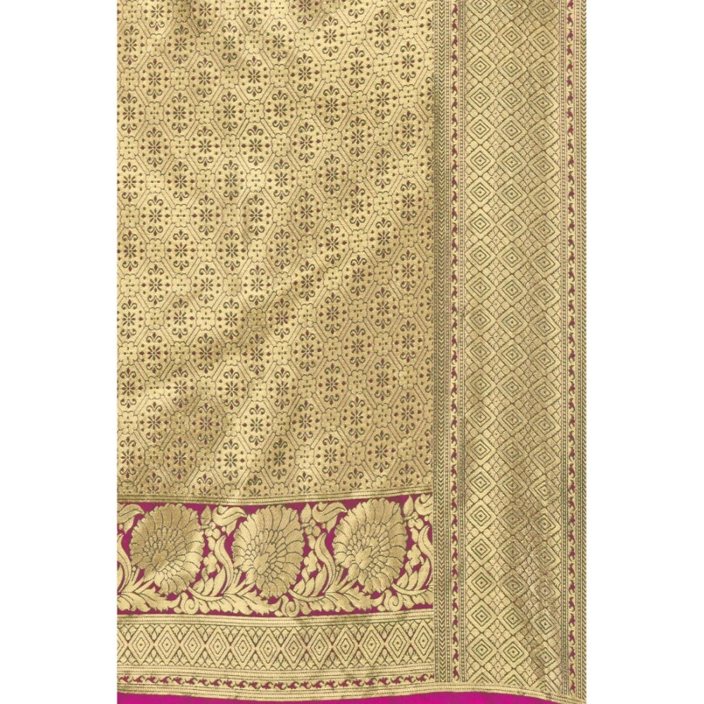 Banarasi Silk Designer Weaving Saree With Unstitched Blouse