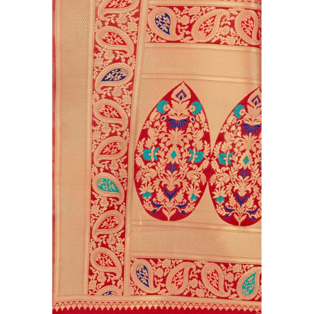 Banarasi Silk Designer Weaving Saree With Unstitched Blouse