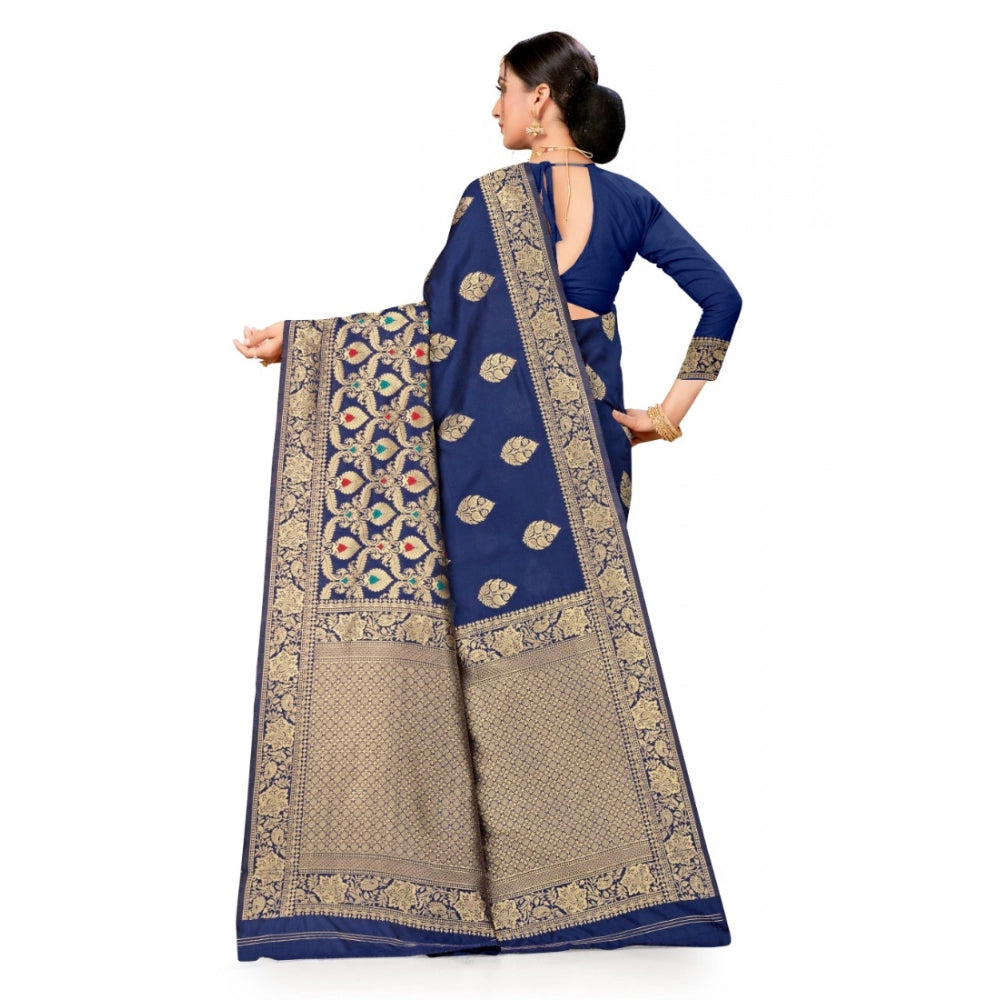 Banarasi Silk Designer Weaving Saree With Unstitched Blouse