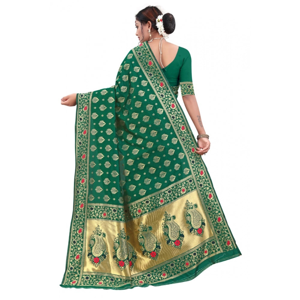 Banarasi Silk Designer Weaving Saree With Unstitched Blouse