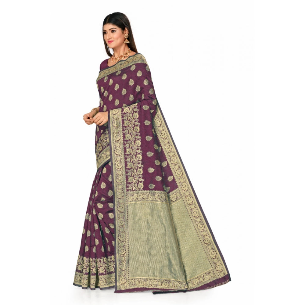 Banarasi Silk Designer Weaving Saree With Unstitched Blouse