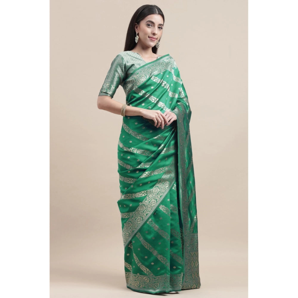 Banarasi Silk Designer Weaving Saree With Unstitched Blouse