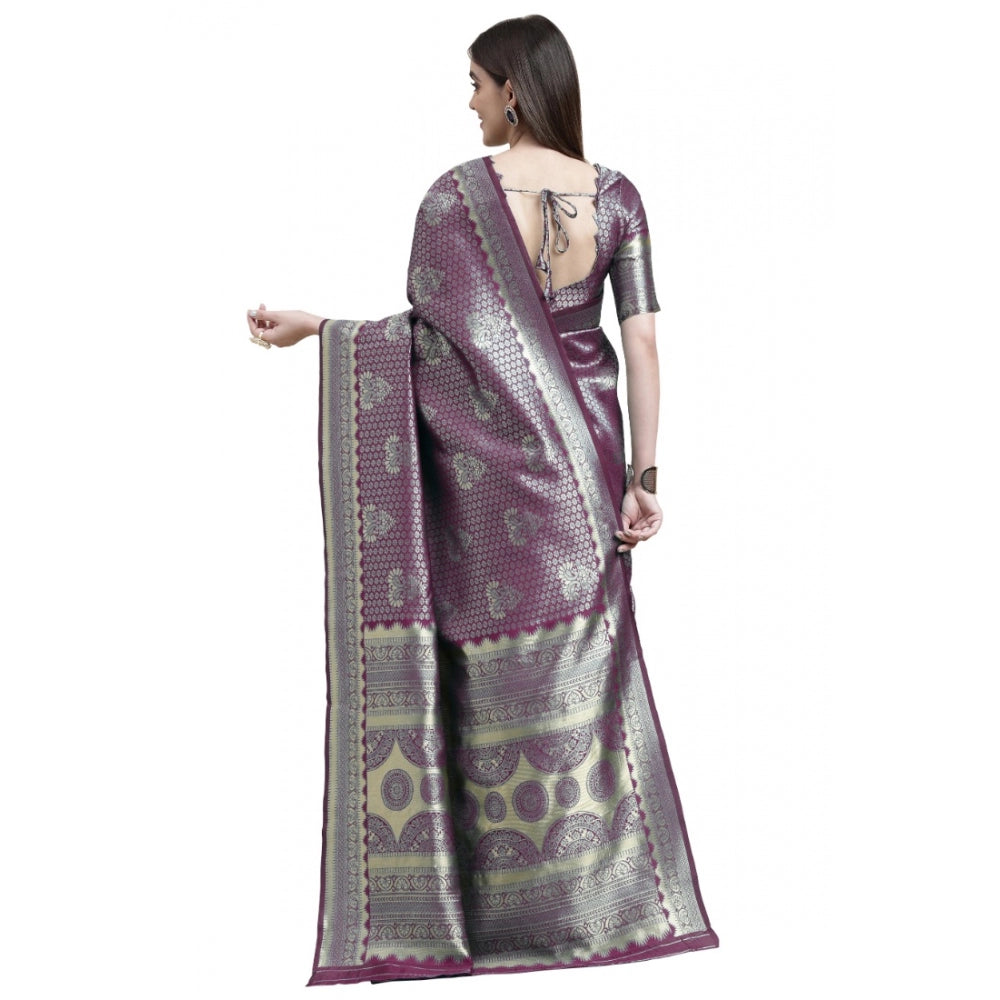 Banarasi Silk Designer Weaving Saree With Unstitched Blouse