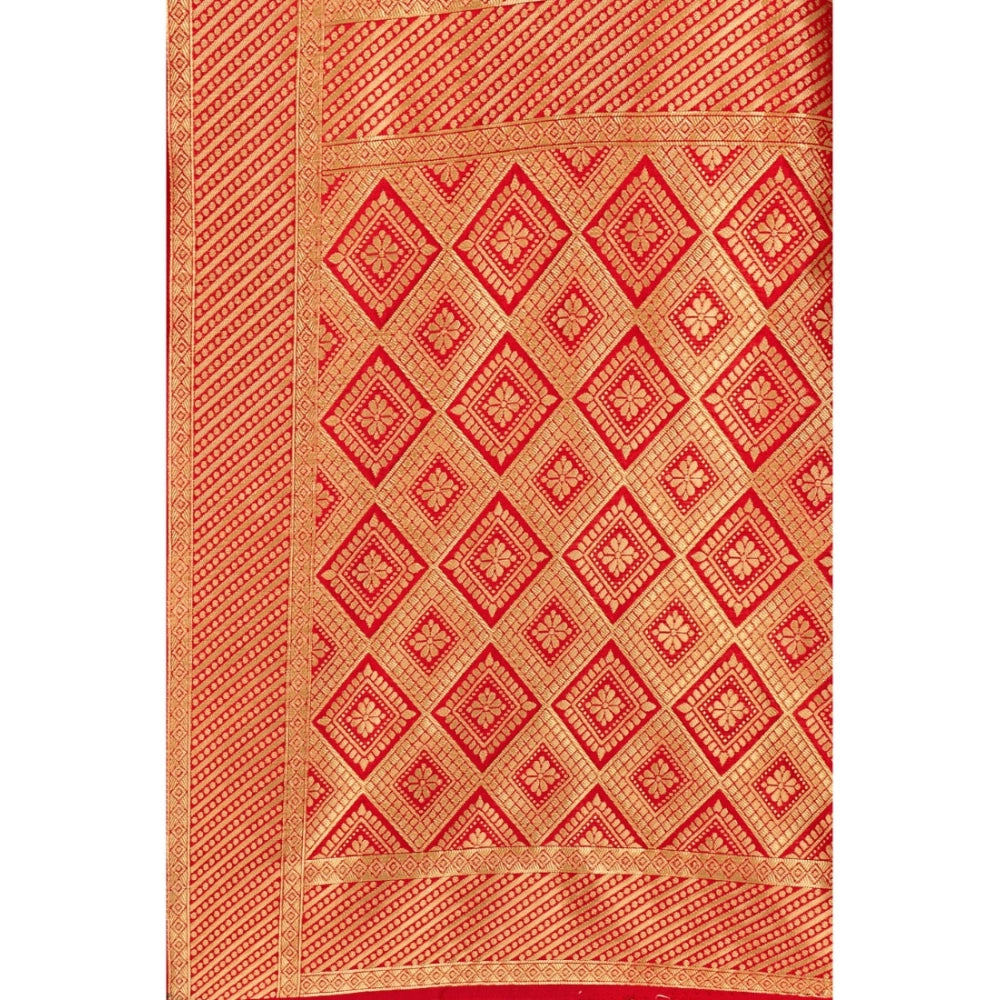 Banarasi Silk Designer Weaving Saree With Unstitched Blouse