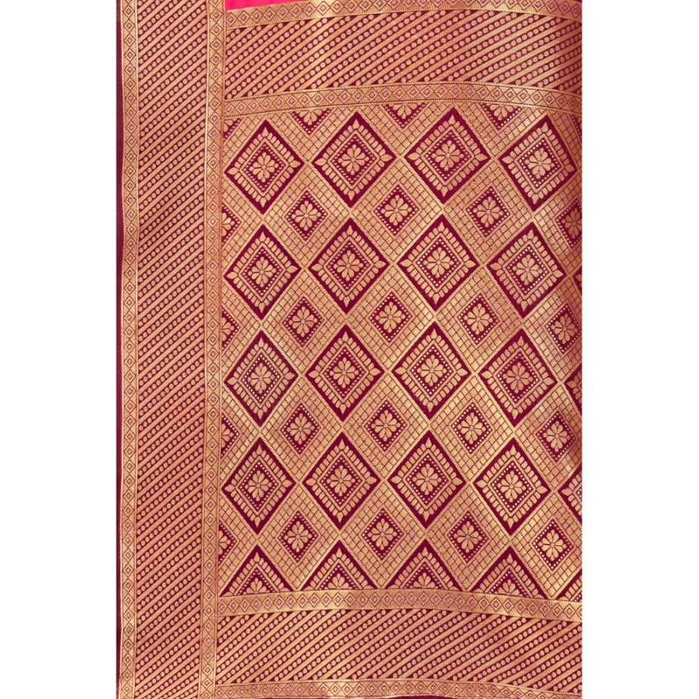 Banarasi Silk Designer Weaving Saree With Unstitched Blouse