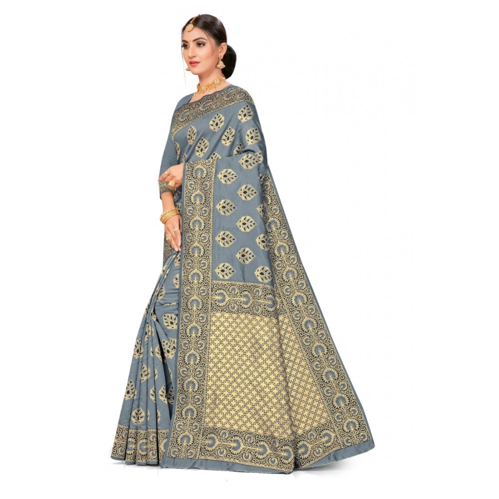 Banarasi Silk Designer Weaving Saree With Unstitched Blouse