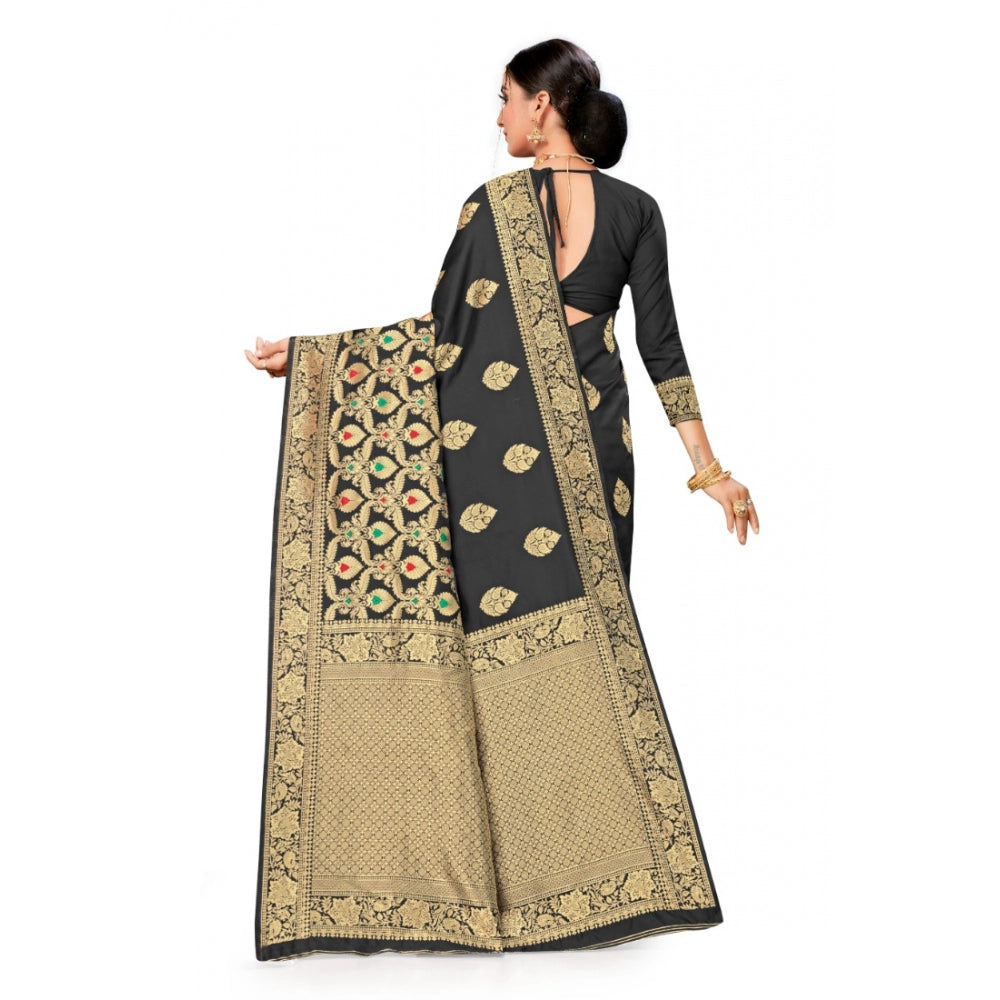 Banarasi Silk Designer Weaving Saree With Unstitched Blouse