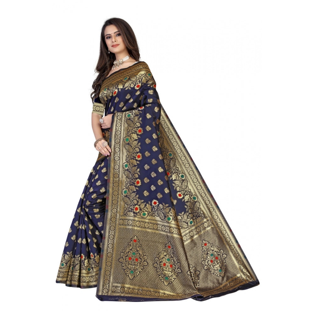 Banarasi Silk Designer Weaving Saree With Unstitched Blouse