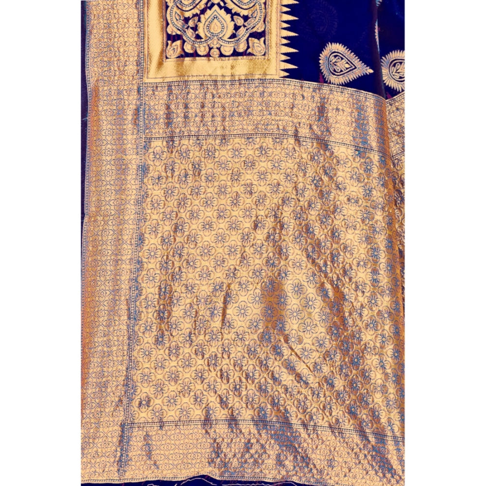 Banarasi Silk Designer Weaving Saree With Unstitched Blouse