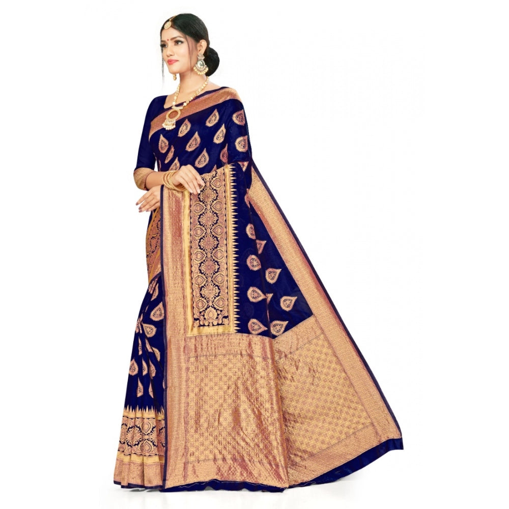 Banarasi Silk Designer Weaving Saree With Unstitched Blouse