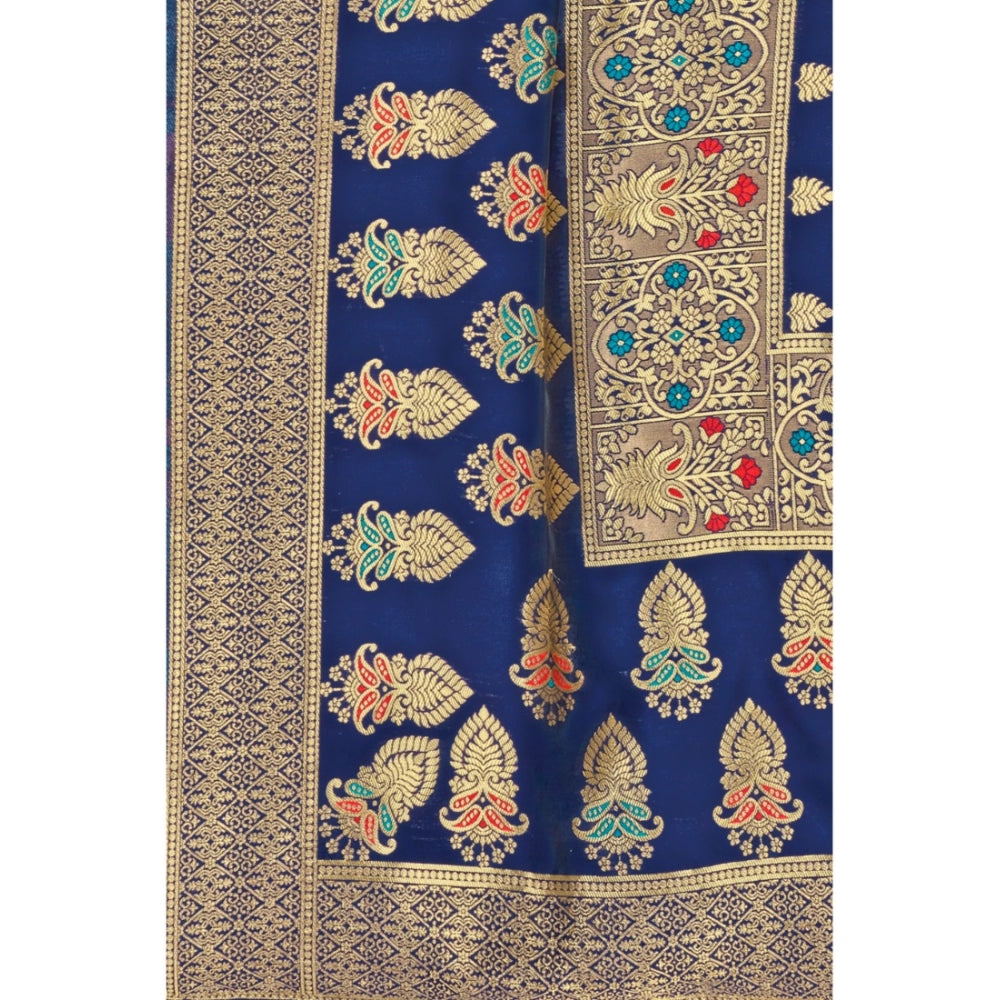 Banarasi Silk Designer Weaving Saree With Unstitched Blouse