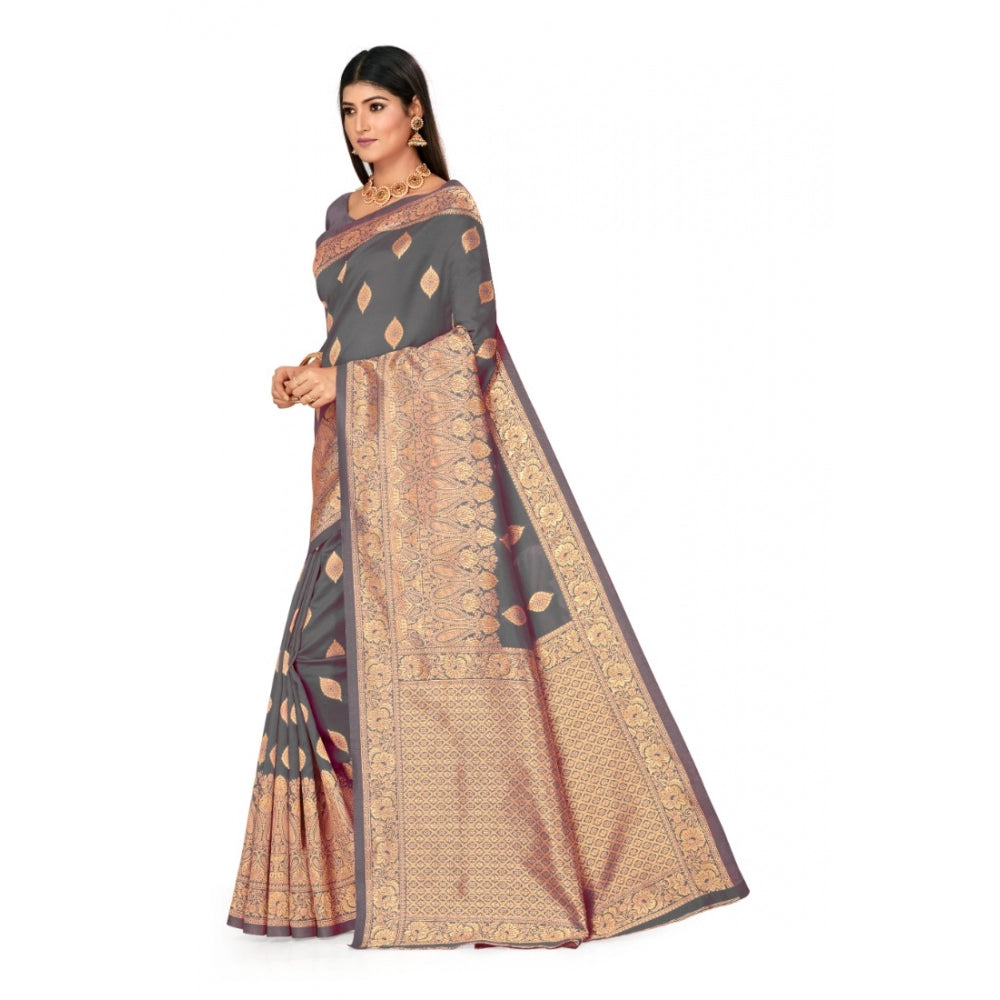 Banarasi Silk Designer Weaving Saree With Unstitched Blouse