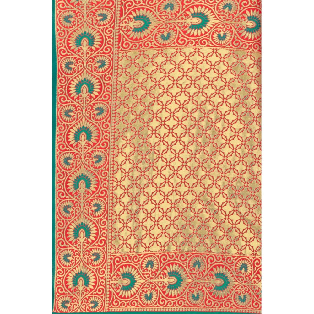 Banarasi Silk Designer Weaving Saree With Unstitched Blouse