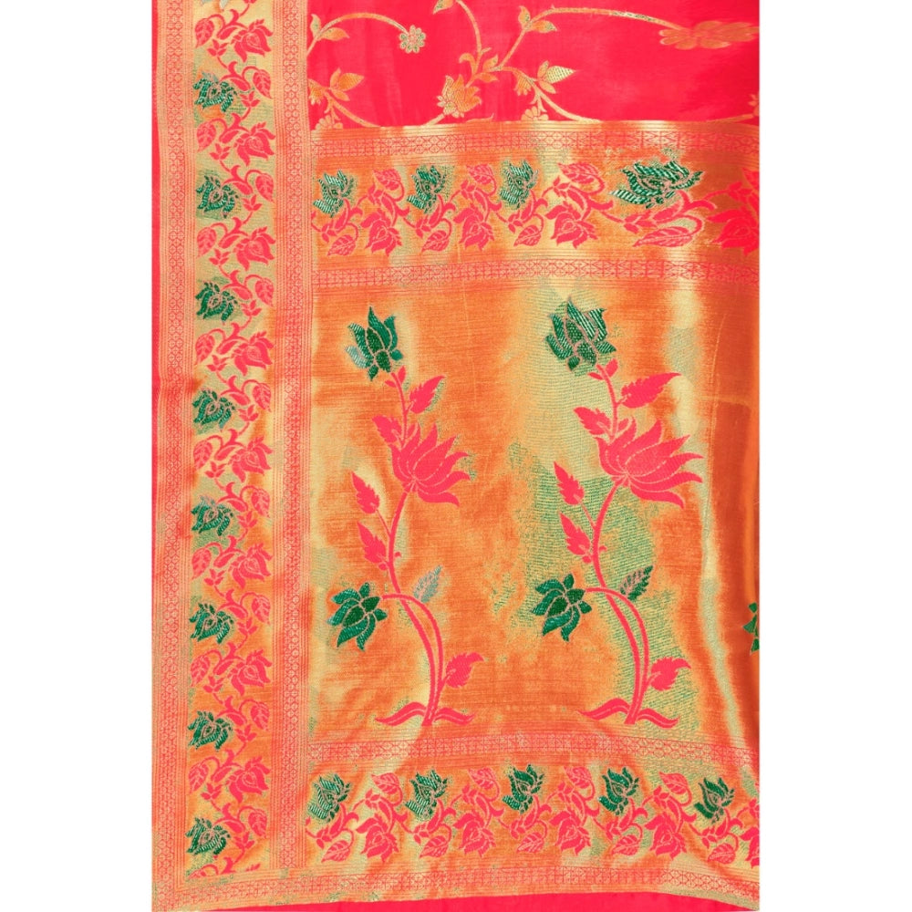 Banarasi Silk Designer Weaving Saree With Unstitched Blouse