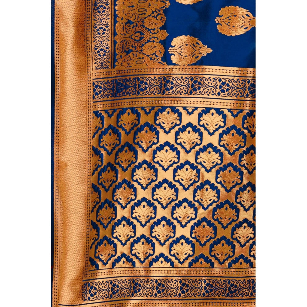 Banarasi Silk Designer Weaving Saree With Unstitched Blouse