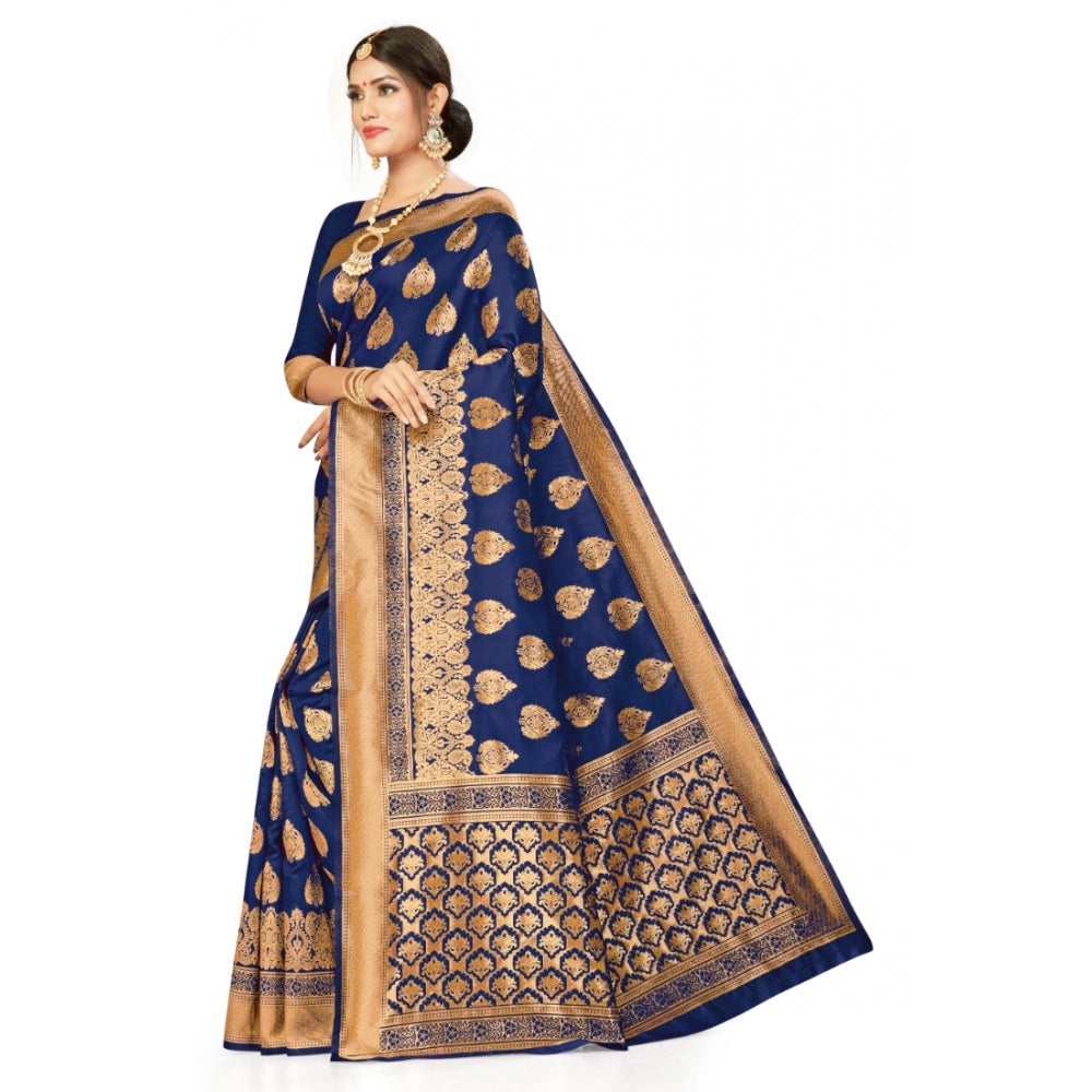 Banarasi Silk Designer Weaving Saree With Unstitched Blouse