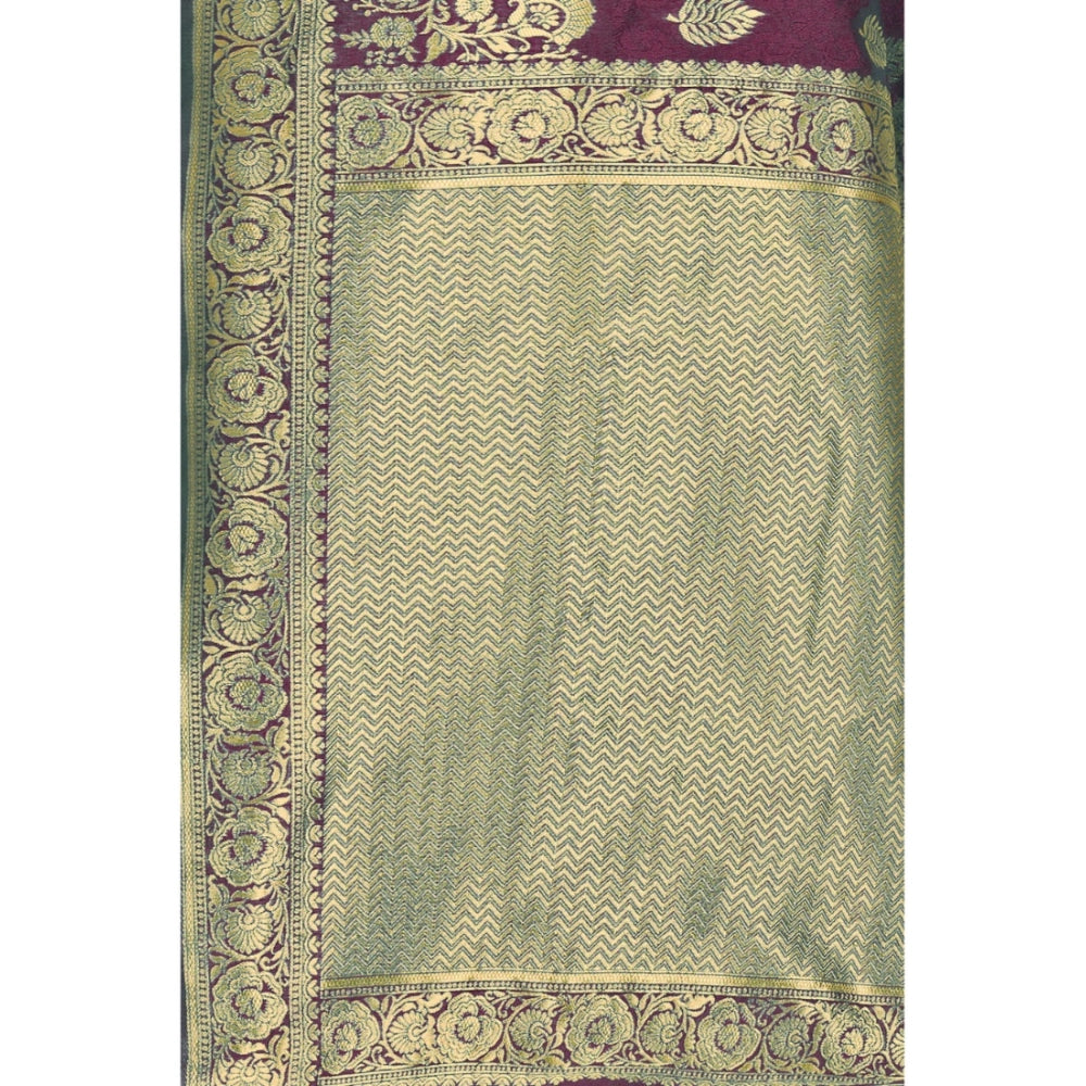 Banarasi Silk Designer Weaving Saree With Unstitched Blouse