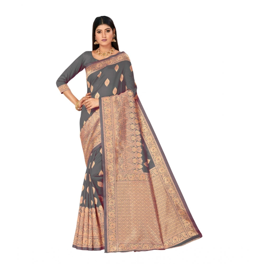 Banarasi Silk Designer Weaving Saree With Unstitched Blouse