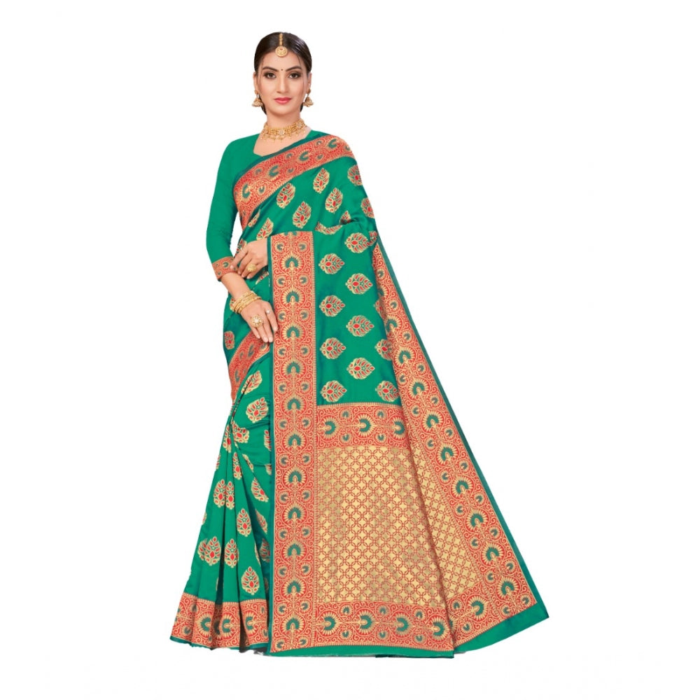 Banarasi Silk Designer Weaving Saree With Unstitched Blouse