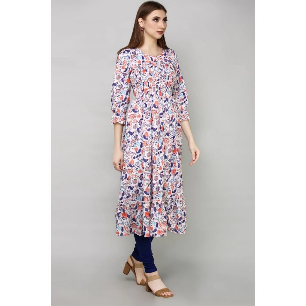 Casual Georgette Printed 3-4th sleeve Dress