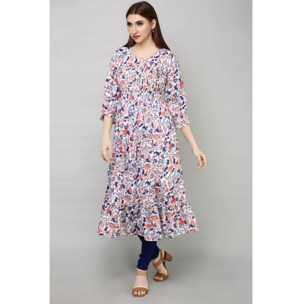 Casual Georgette Printed 3-4th sleeve Dress