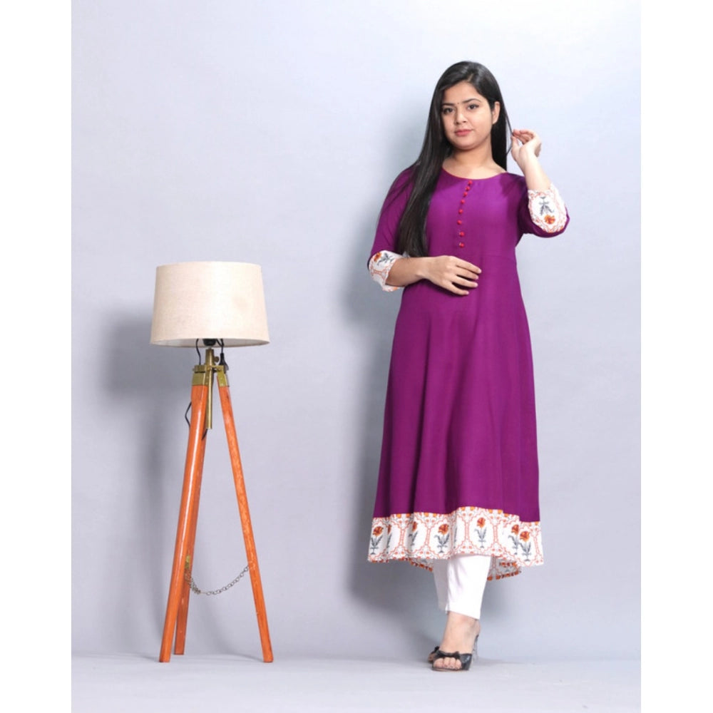 Casual Viscose Rayon 3-4th Sleeve Kurti