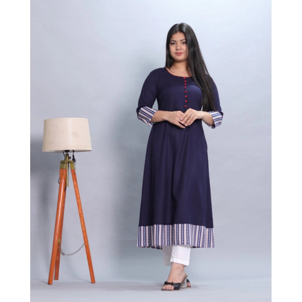 Casual Viscose Rayon 3-4th Sleeve Kurti