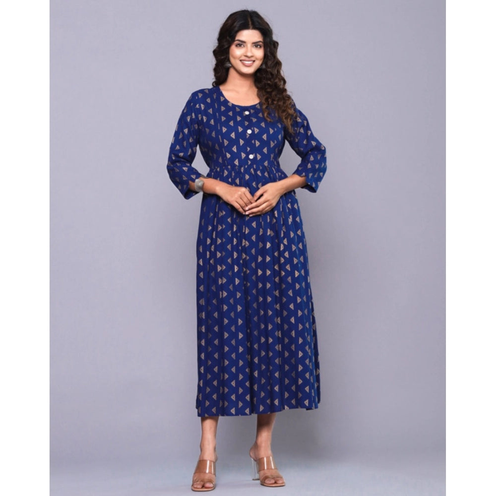 Casual Viscose Rayon 3-4th Sleeve Maternity Kurti